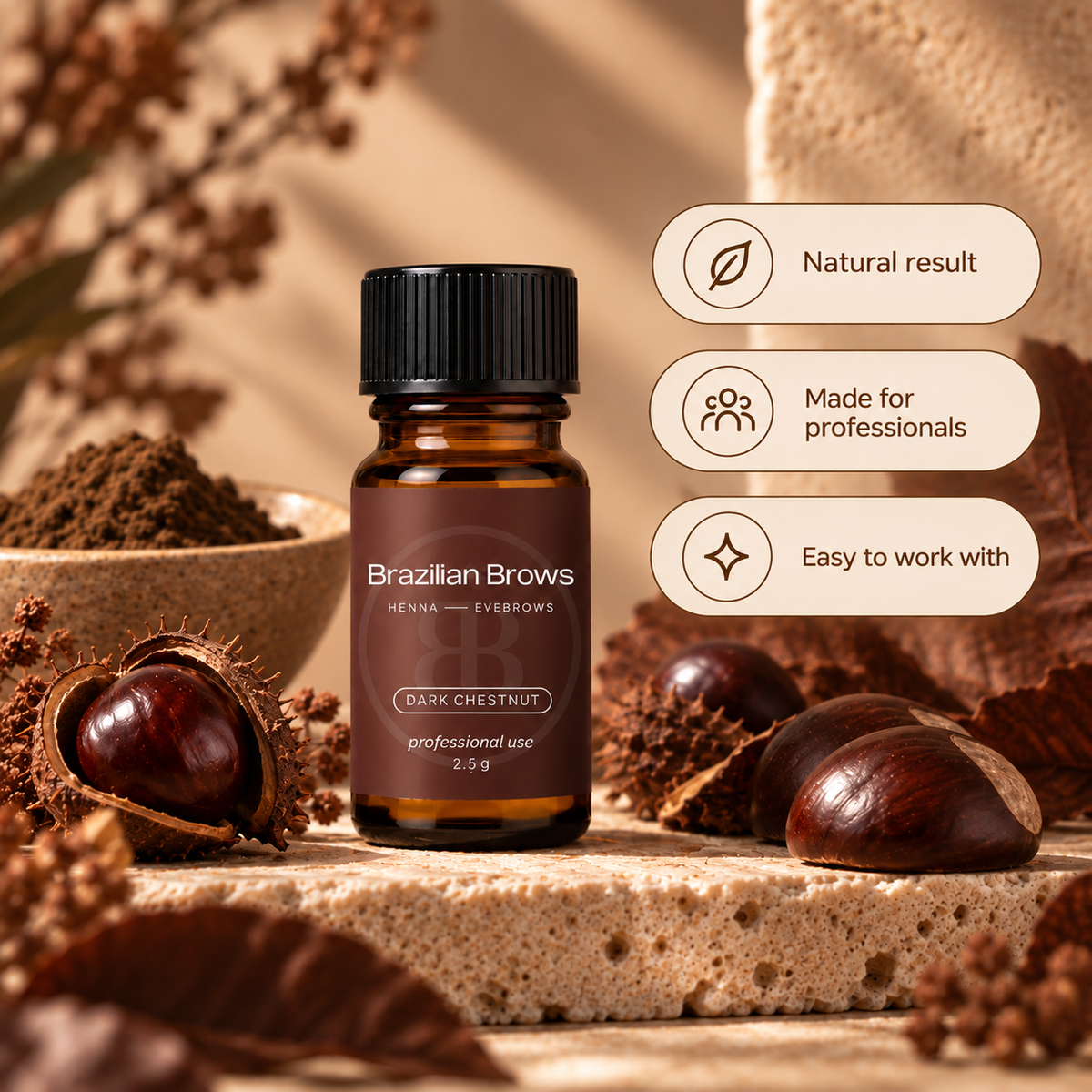 Ögonbrynshenna – mörk kastanjebrun