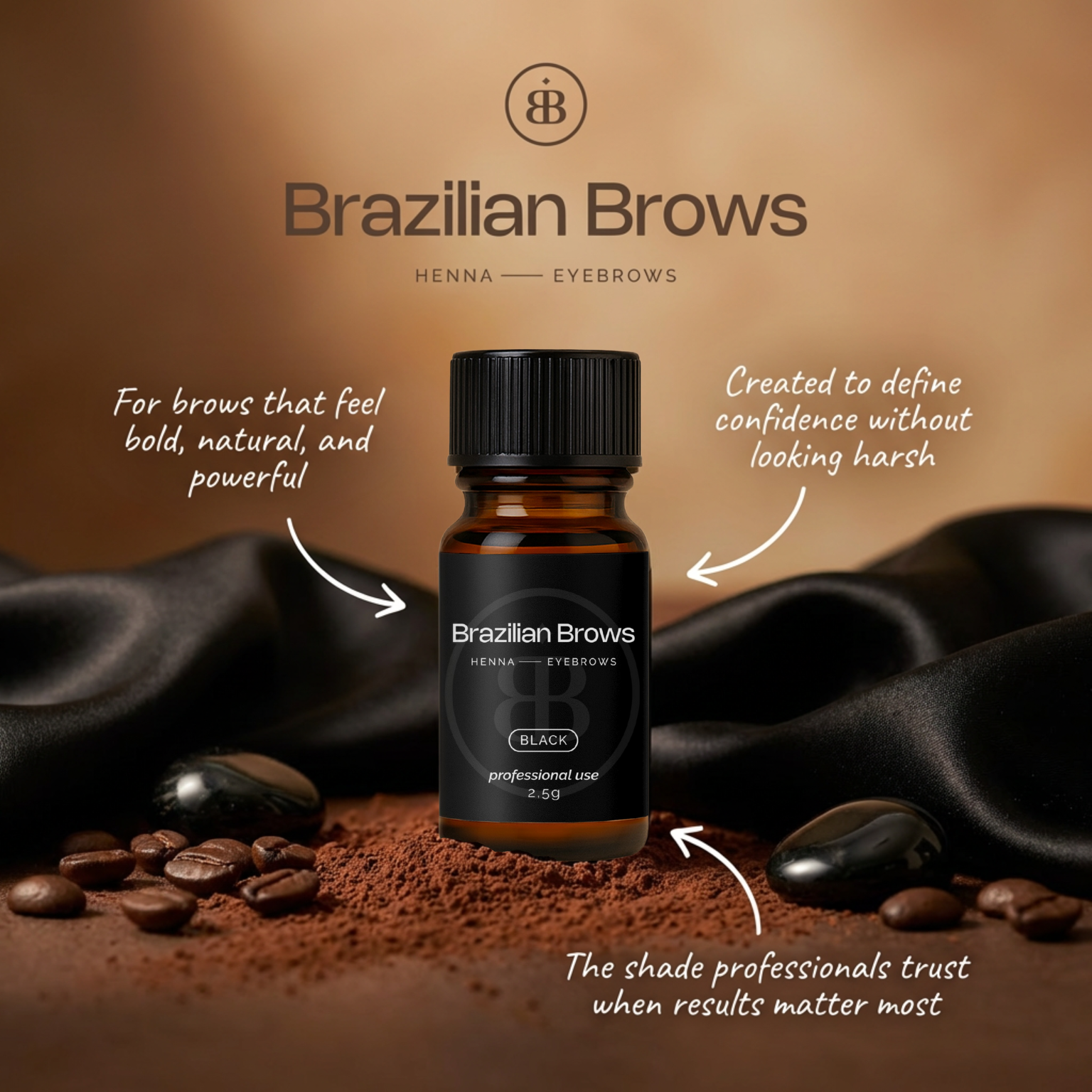 Ögonbrynshenna – svart