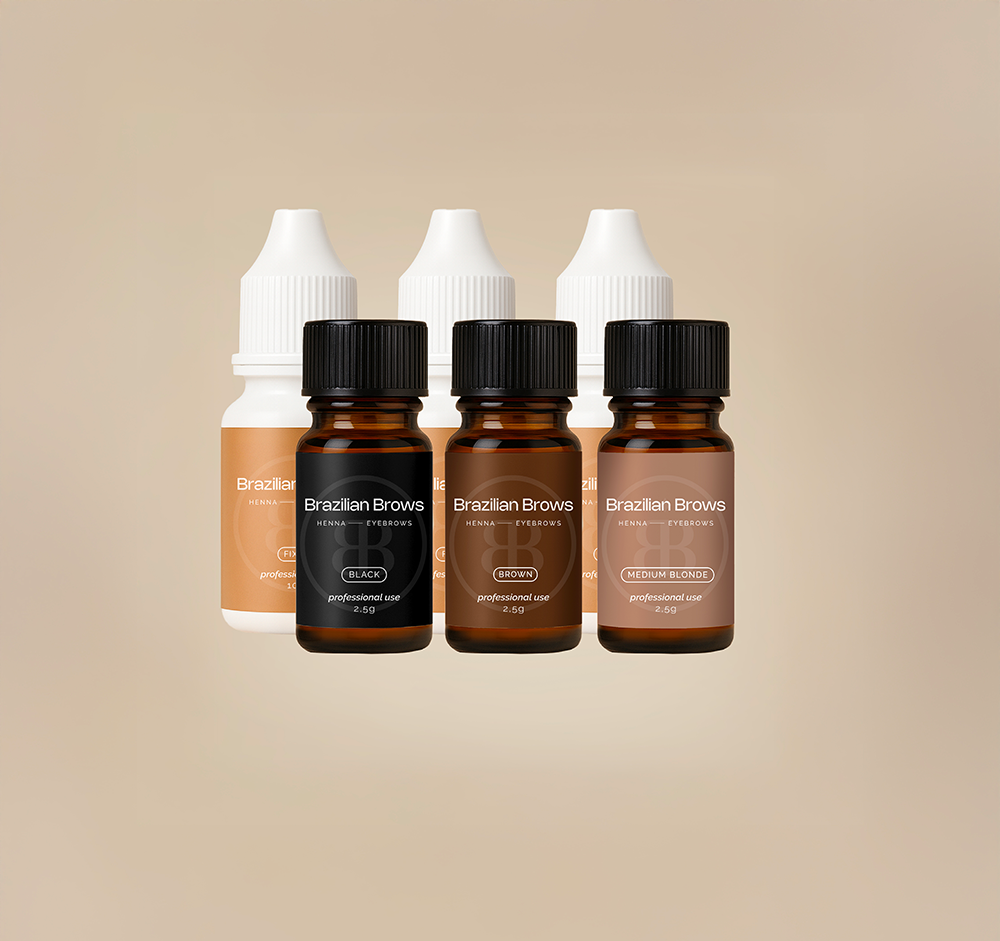 Ögonbrynshennakit – 3 färger (±105 kunder)